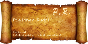 Pieldner Rudolf névjegykártya